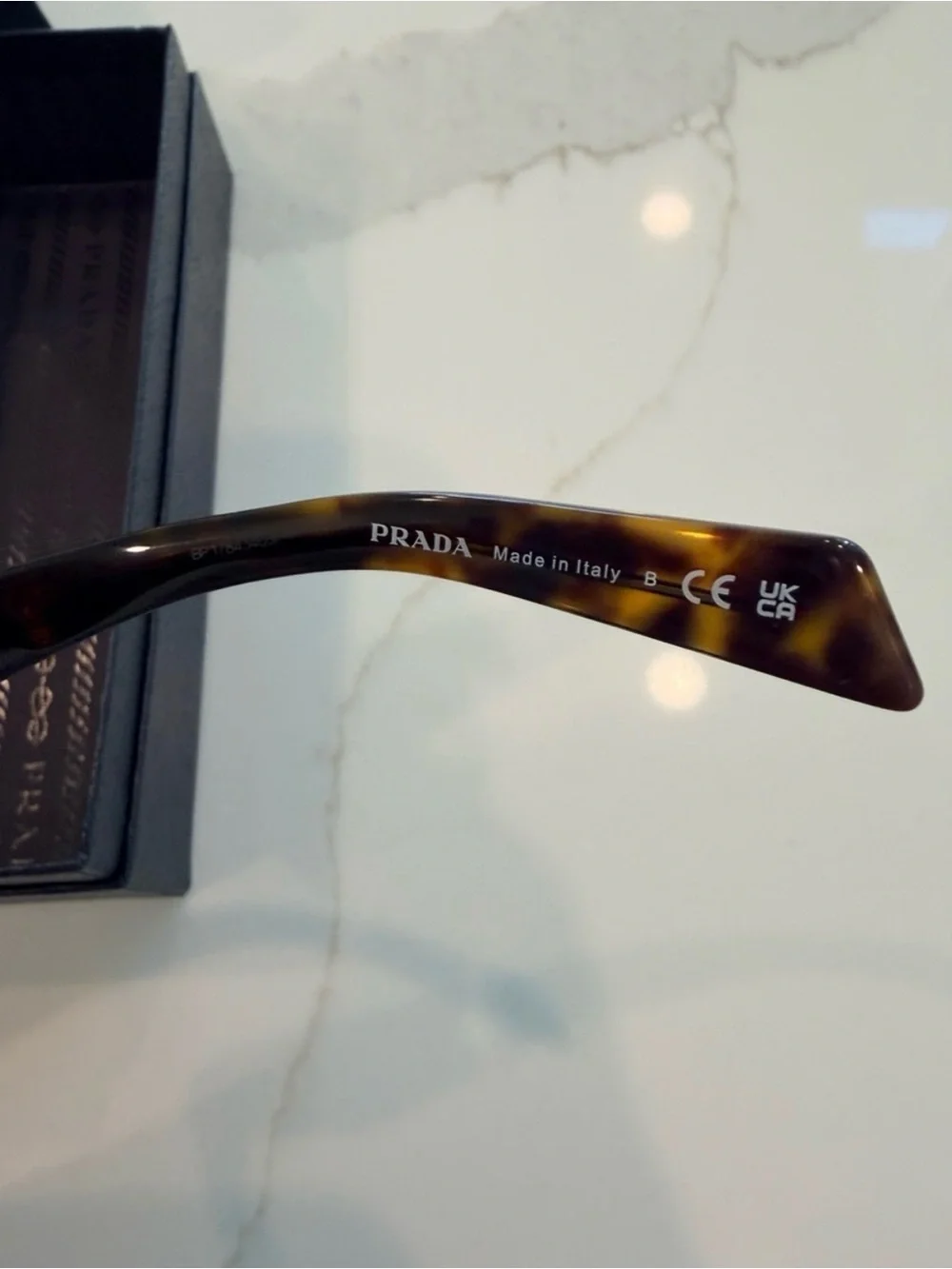 Prada PR 27ZS 54mm Tortoise Rectangular Sunglasses with Case